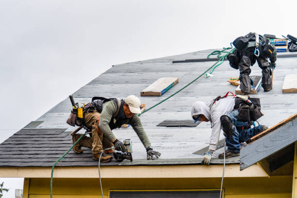 Professional Roofing technician working in Moscow, IA